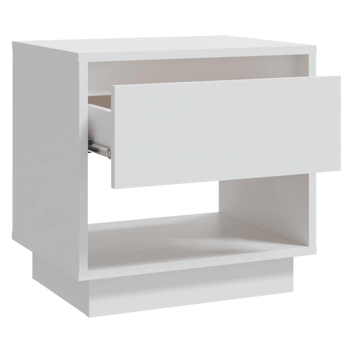 vidaXL Κομοδίνο Λευκό 45 x 34 x 44 εκ. από Μοριοσανίδα