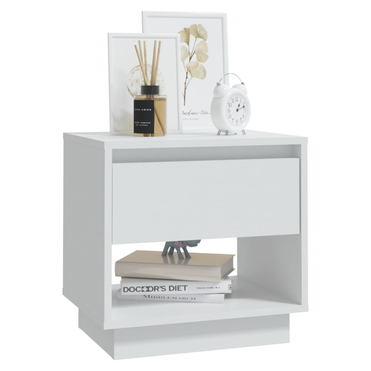 vidaXL Κομοδίνα 2 τεμ. Λευκά 45 x 34 x 44 εκ. από Μοριοσανίδα