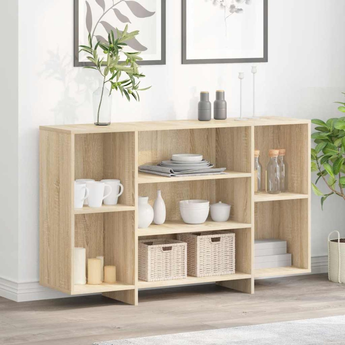 vidaXL Συρταριέρα Sonoma Δρυς 120 x 30 x 75 εκ. από Μοριοσανίδα