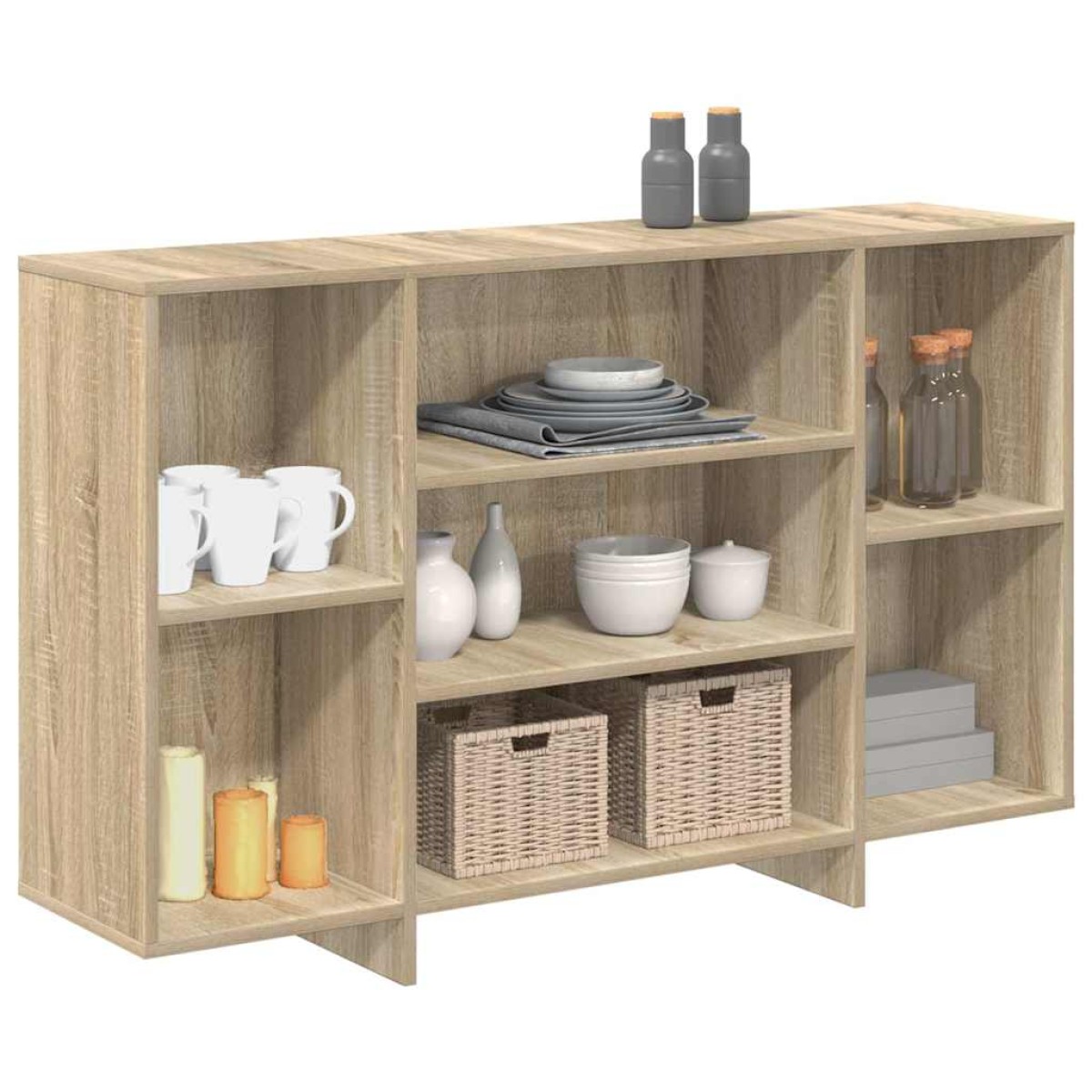 vidaXL Συρταριέρα Sonoma Δρυς 120 x 30 x 75 εκ. από Μοριοσανίδα