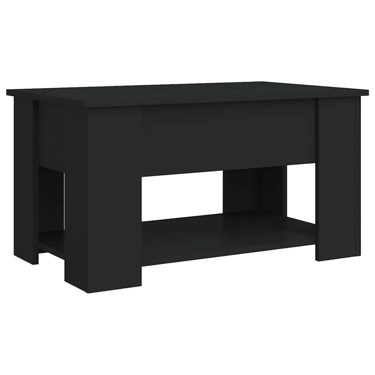vidaXL Τραπεζάκι Σαλονιού Μαύρο 79 x 49 x 41 εκ. Επεξεργασμένο Ξύλο