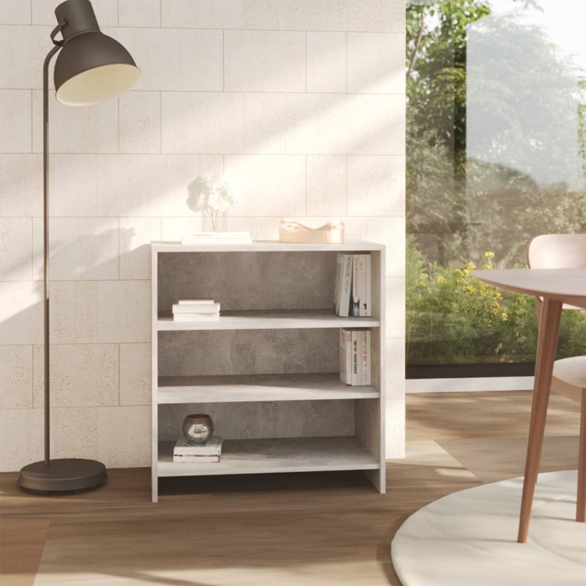 vidaXL Μπουφές Γκρι Σκυροδέματος 70 x 40,5 x 75 εκ. από Μοριοσανίδα