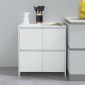 vidaXL Μπουφές Λευκός 70 x 41 x 75 εκ. από Μοριοσανίδα