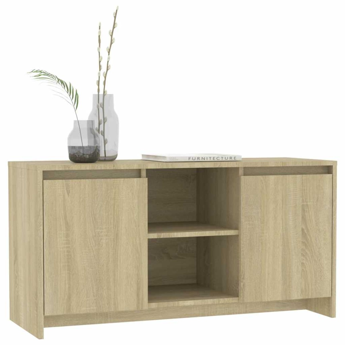 vidaXL Έπιπλο Τηλεόρασης Sonoma Δρυς 102x37,5x52,5 εκ. από Μοριοσανίδα