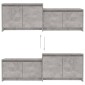 vidaXL Έπιπλο Τηλεόρασης Γκρι Σκυρ. 146,5 x 35 x 50 εκ από Μοριοσανίδα