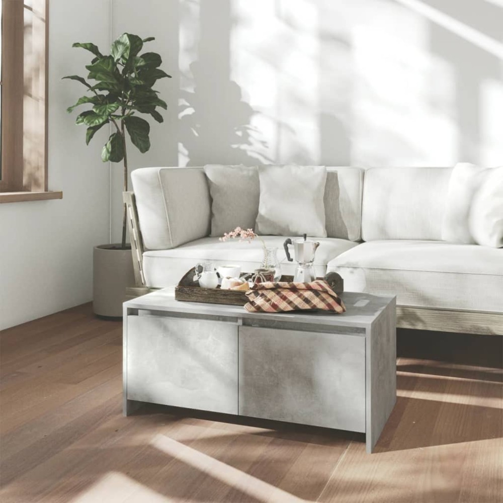 vidaXL Τραπεζάκι Σαλονιού Γκρι Σκυρ. 90x50x41,5 εκ. Επεξεργασμένο Ξύλο