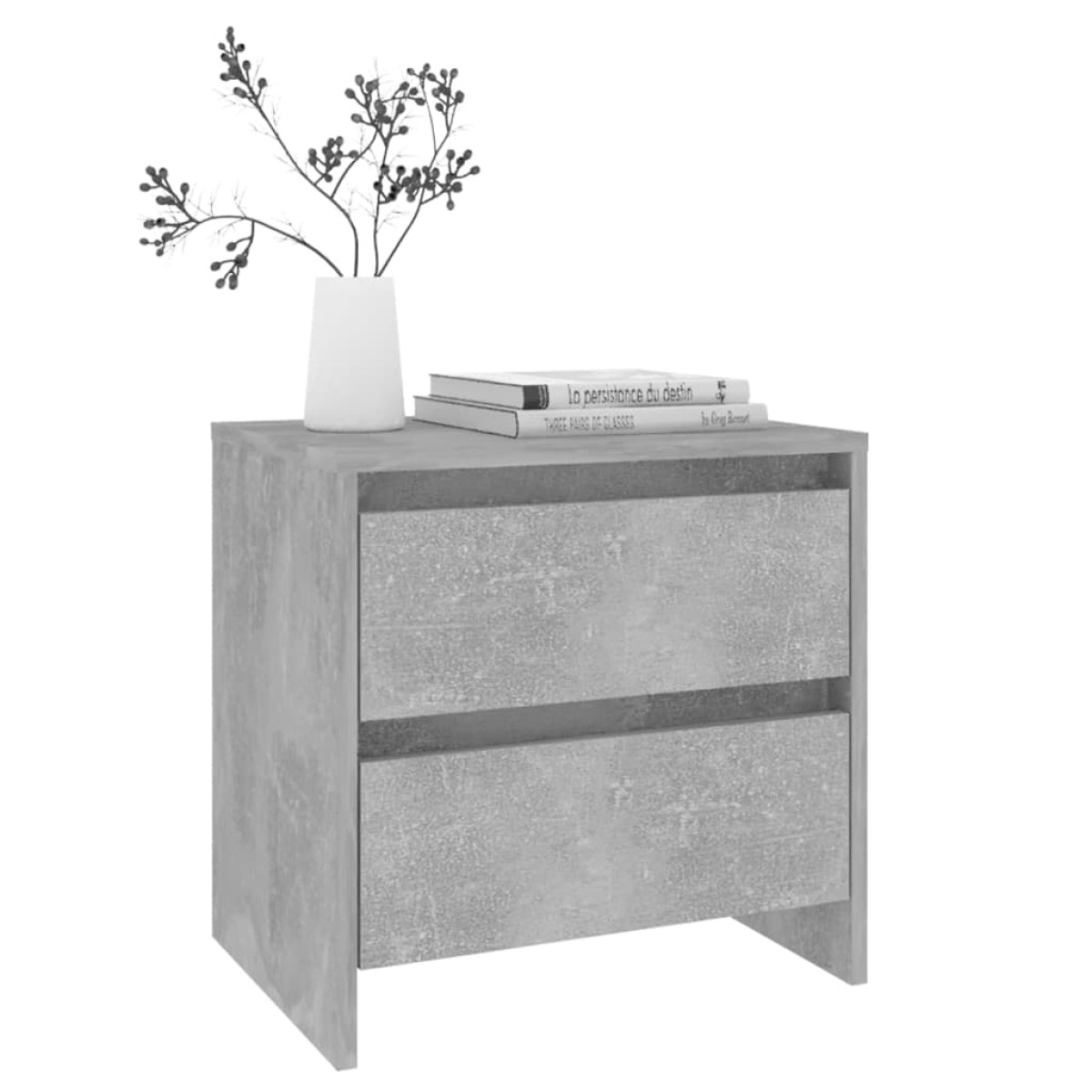 vidaXL Κομοδίνο Γκρι Σκυροδέματος 45 x 34,5 x 44,5 εκ. από Μοριοσανίδα