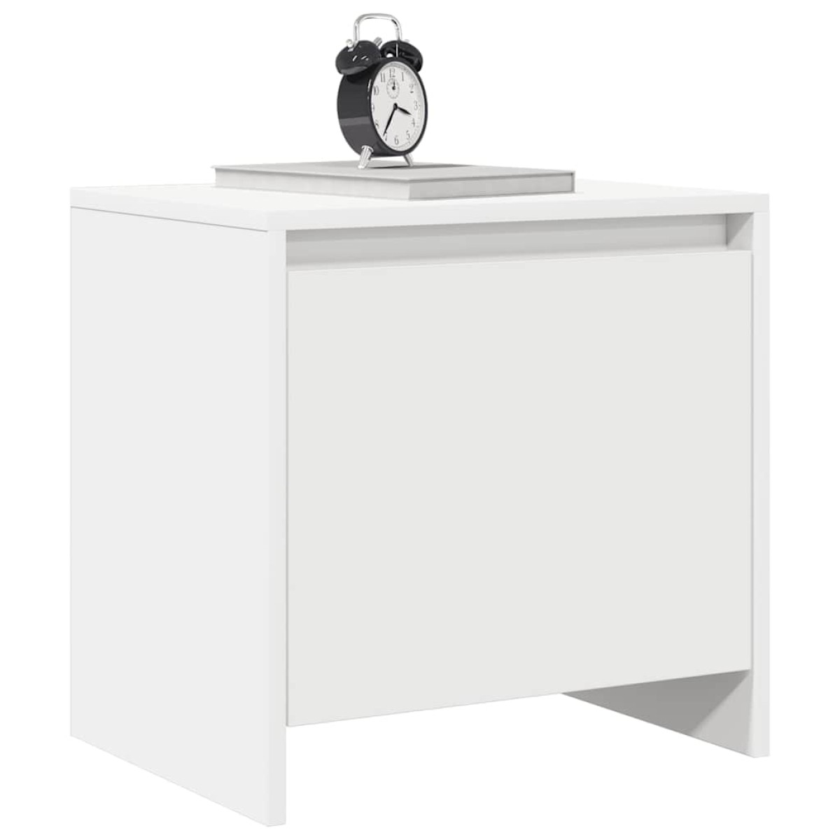 vidaXL Κομοδίνο Λευκό 45 x 34 x 44,5 εκ. από Μοριοσανίδα