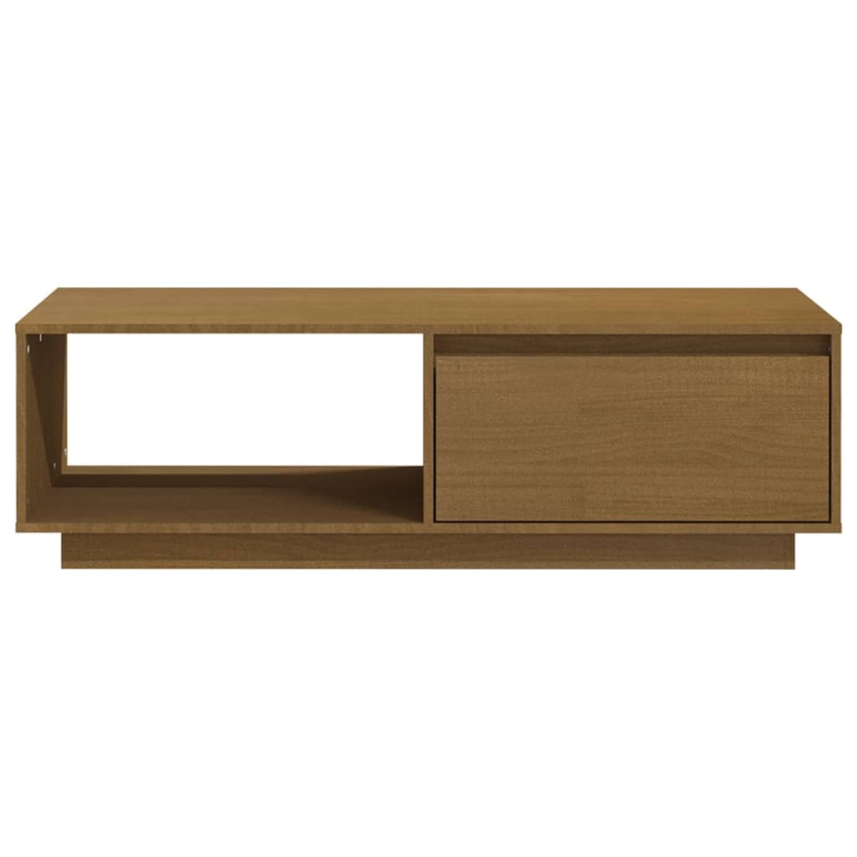 vidaXL Τραπεζάκι Σαλονιού Καφέ Μελί 110x50x33,5 εκ. Μασίφ Ξύλο Πεύκου