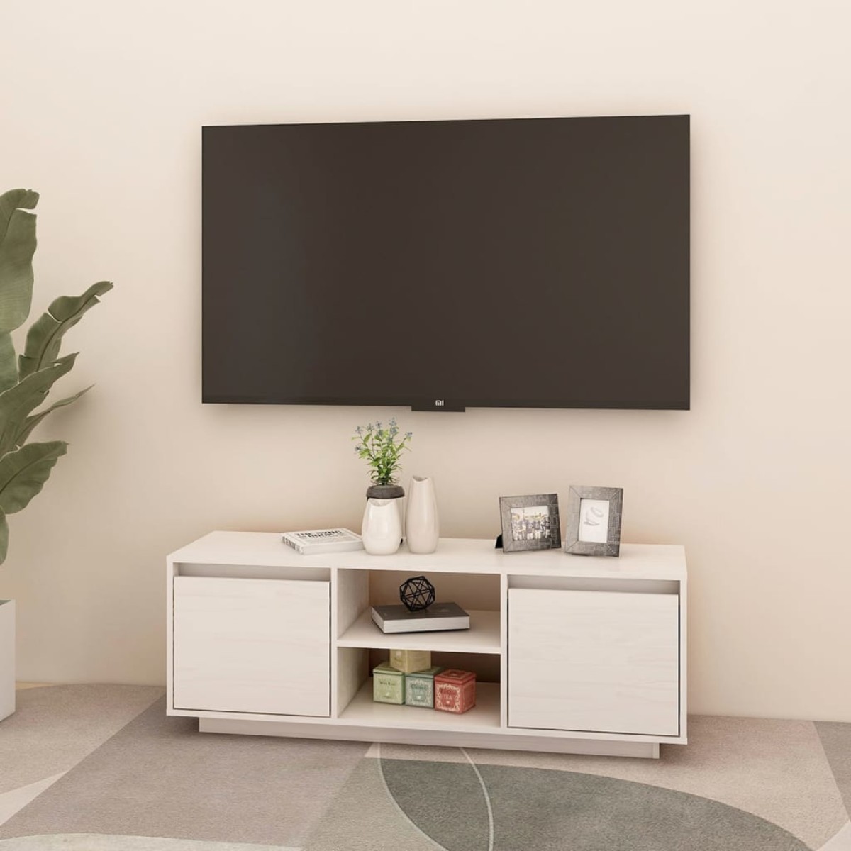 vidaXL Έπιπλο Τηλεόρασης 110 x 30 x 40 εκ. από Μασίφ Ξύλο Πεύκου