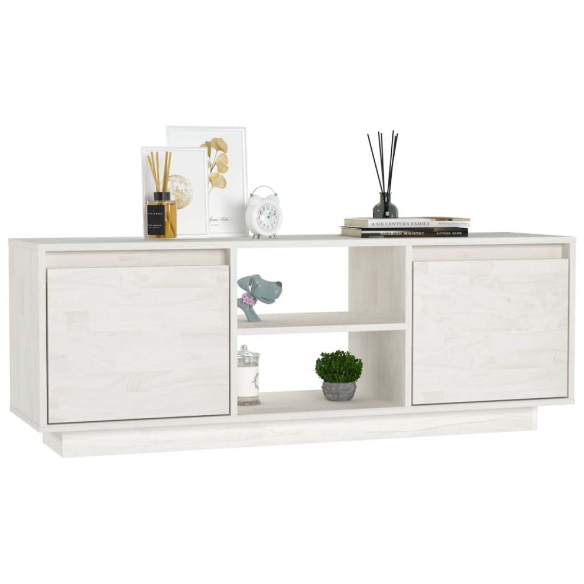 vidaXL Έπιπλο Τηλεόρασης 110 x 30 x 40 εκ. από Μασίφ Ξύλο Πεύκου