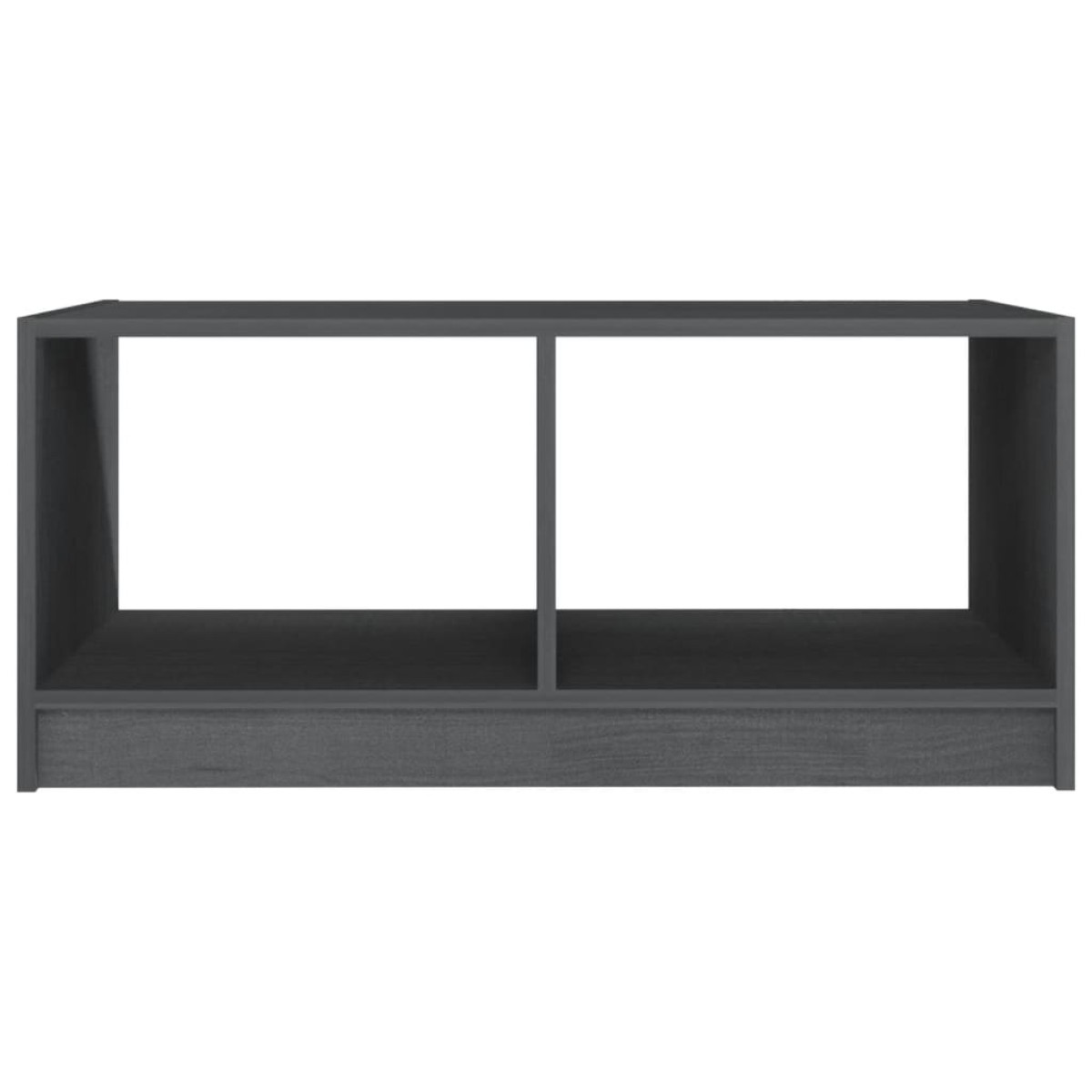 vidaXL Τραπεζάκι Σαλονιού Γκρι 75 x 50 x 33,5 εκ από Μασίφ Ξύλο Πεύκου