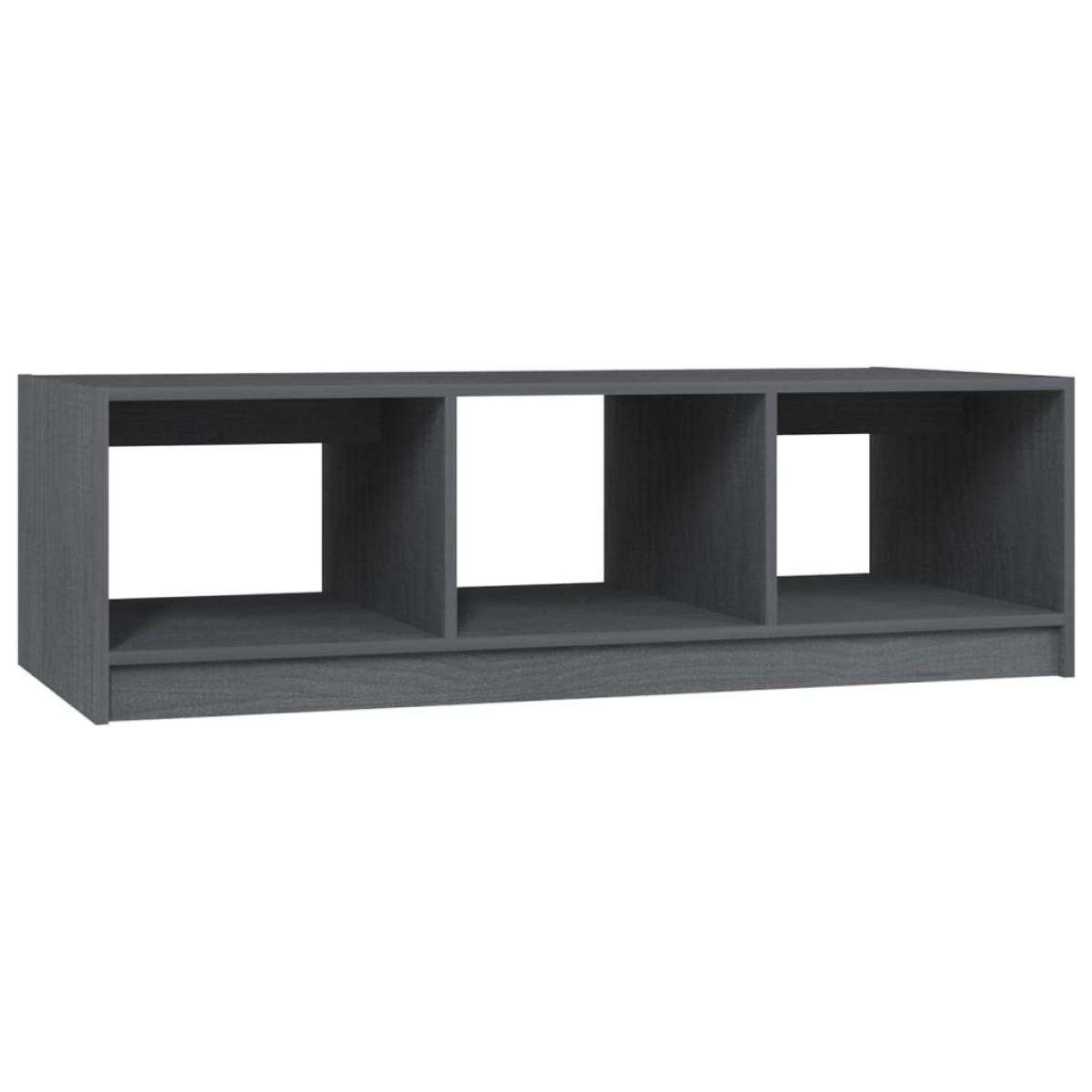 vidaXL Τραπεζάκι Σαλονιού Γκρι 110 x 50 x 34 εκ. από Μασίφ Ξύλο Πεύκου