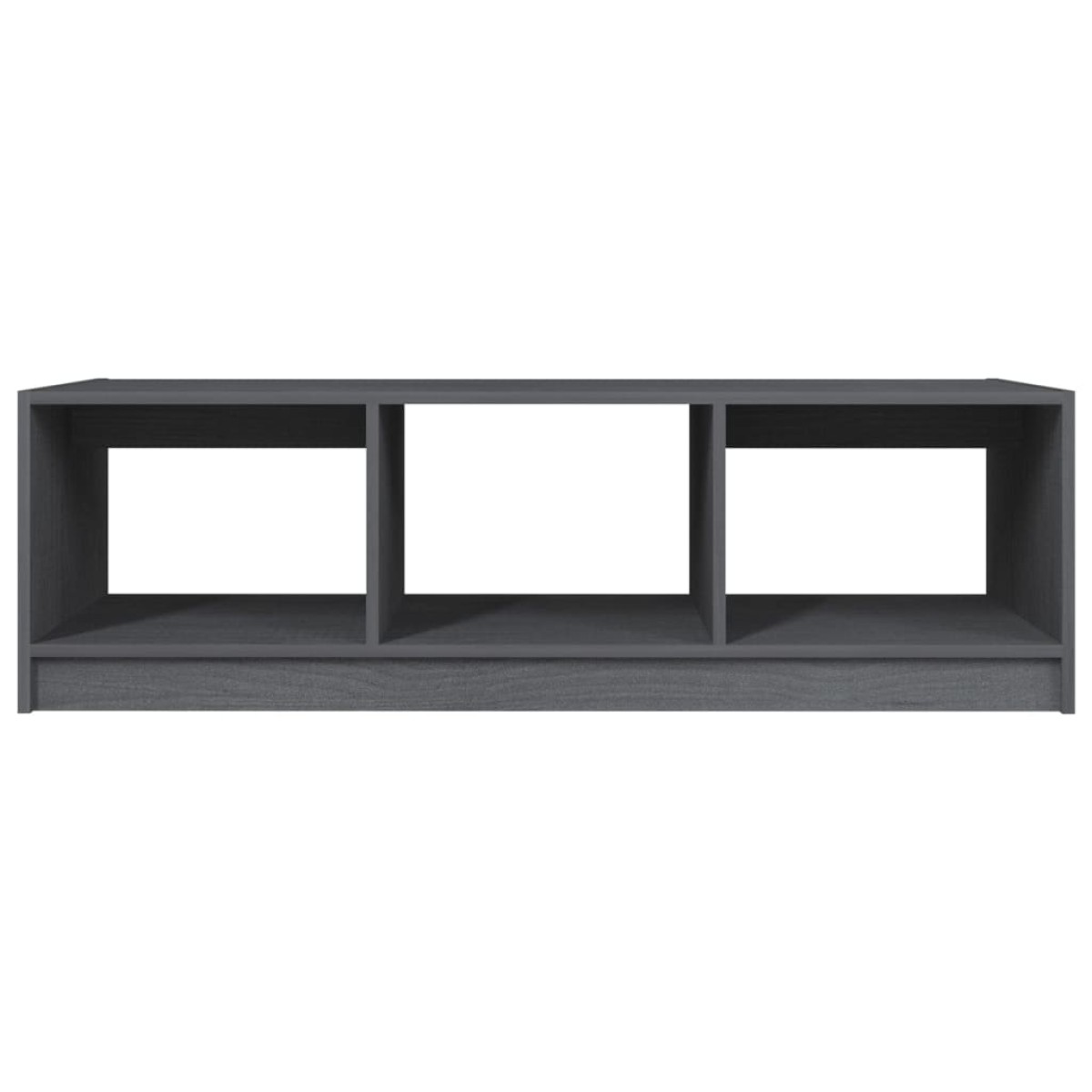 vidaXL Τραπεζάκι Σαλονιού Γκρι 110 x 50 x 34 εκ. από Μασίφ Ξύλο Πεύκου
