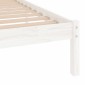 vidaXL Πλαίσιο Κρεβατιού Λευκό 75x190 εκ. Μασίφ Ξύλο Small Single