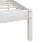 vidaXL Πλαίσιο Κρεβατιού Λευκό 75x190 εκ. Μασίφ Ξύλο Small Single