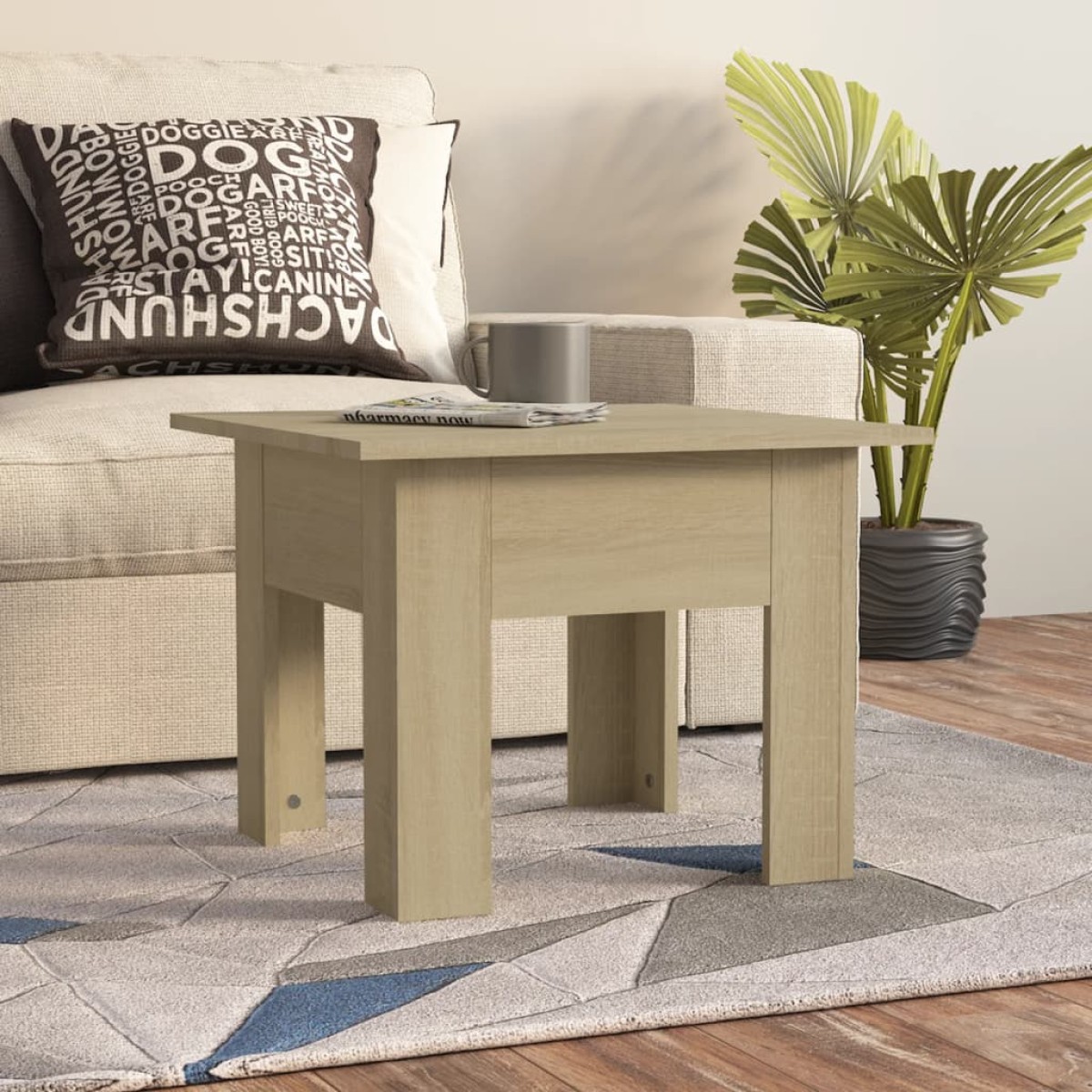 vidaXL Τραπεζάκι Σαλονιού Sonoma Δρυς 55 x 55 x 42 εκ. Μοριοσανίδα