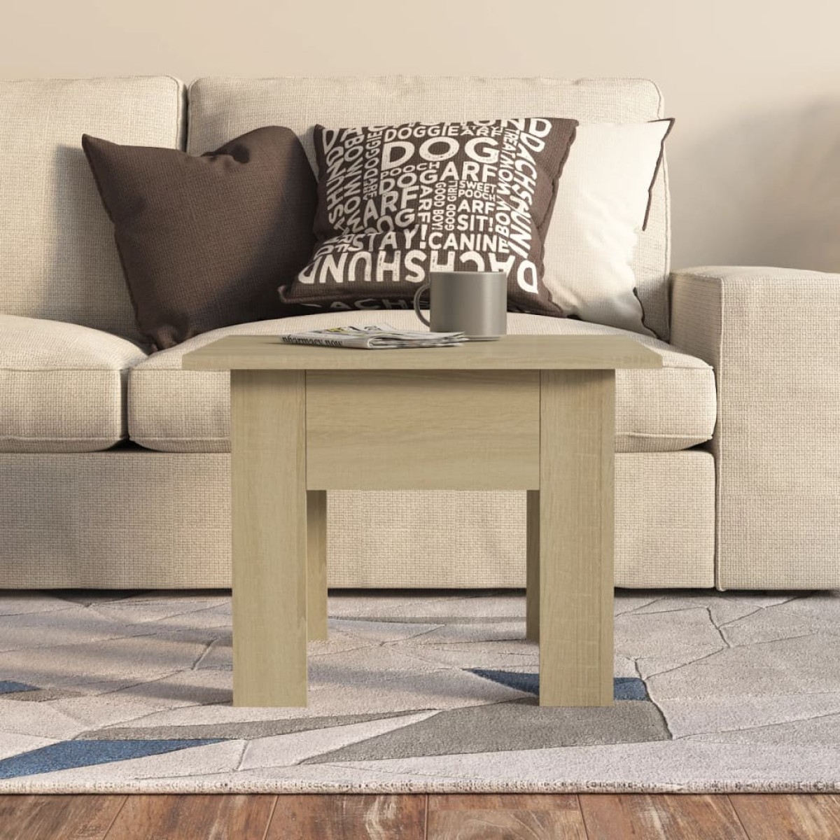 vidaXL Τραπεζάκι Σαλονιού Sonoma Δρυς 55 x 55 x 42 εκ. Μοριοσανίδα