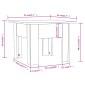 vidaXL Τραπεζάκι Σαλονιού Γυαλ. Λευκό 55 x 55 x 42 εκ. Επεξεργ. Ξύλο
