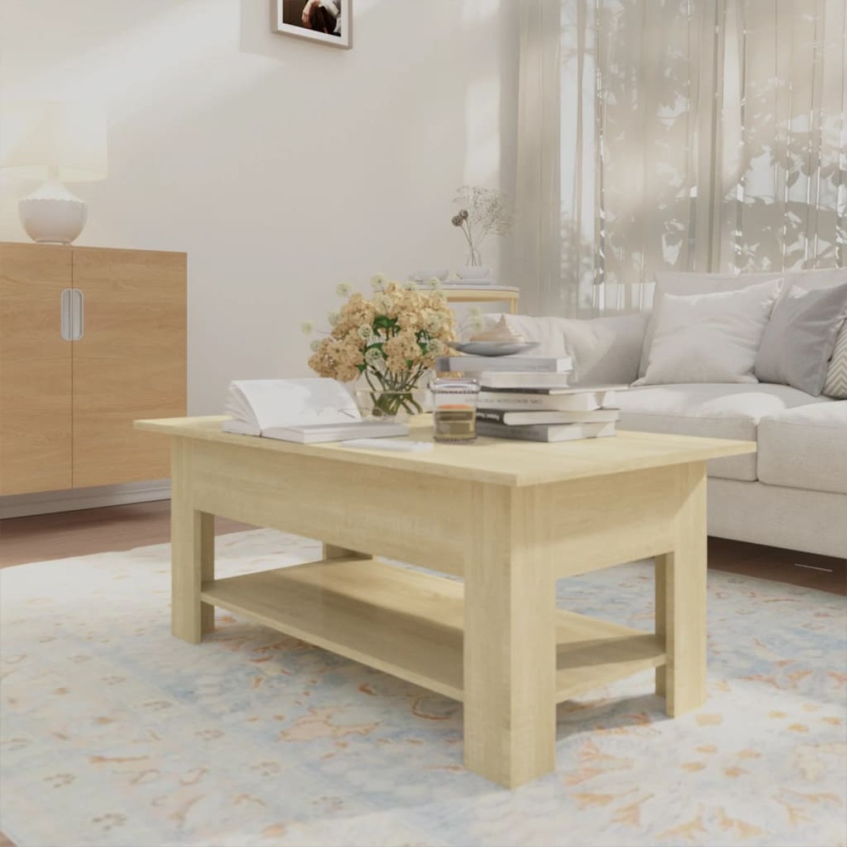 vidaXL Τραπεζάκι Σαλονιού Sonoma Δρυς 102 x 55 x 42 εκ από Μοριοσανίδα