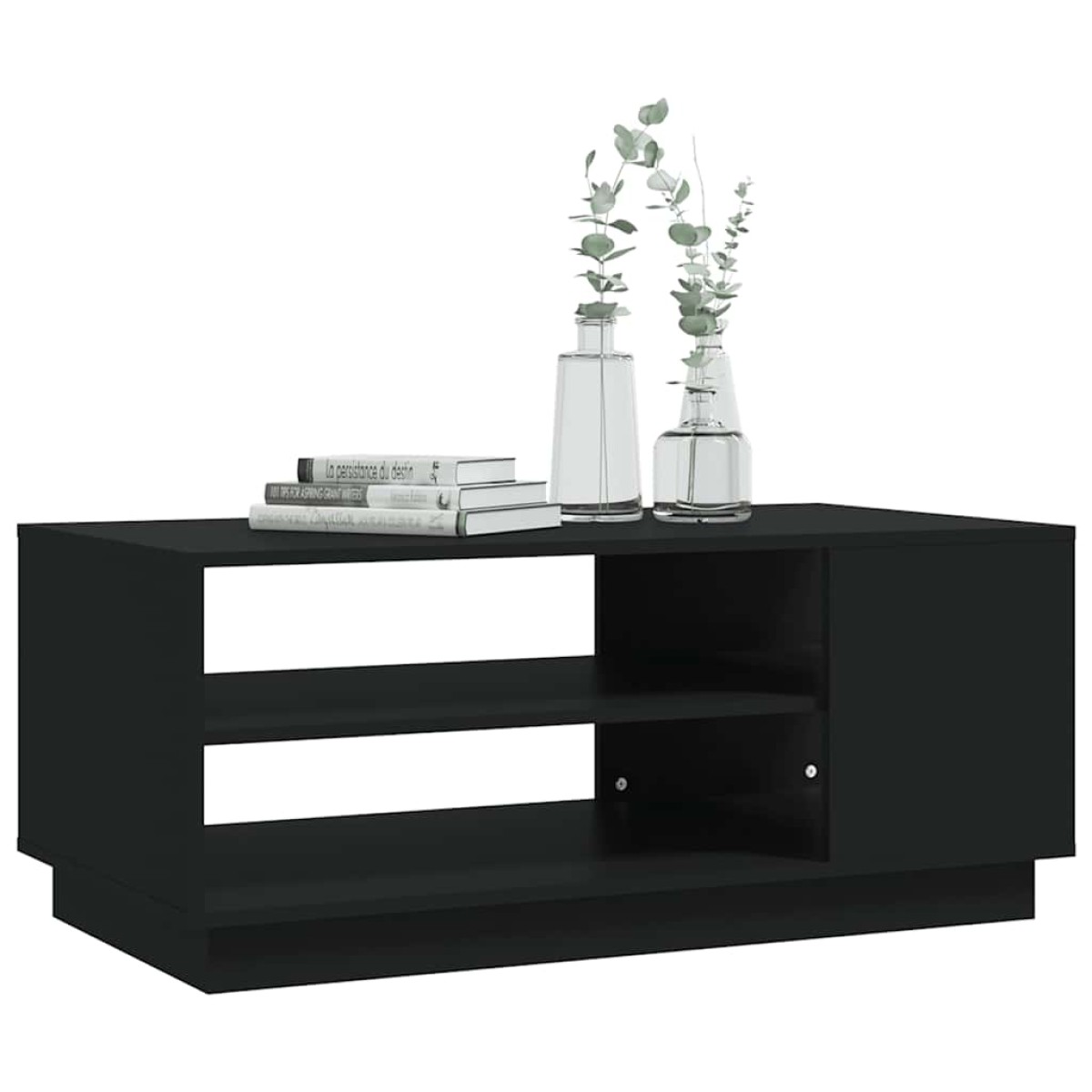 vidaXL Τραπεζάκι Σαλονιού Μαύρο 102 x 55 x 43 εκ. από Μοριοσανίδα