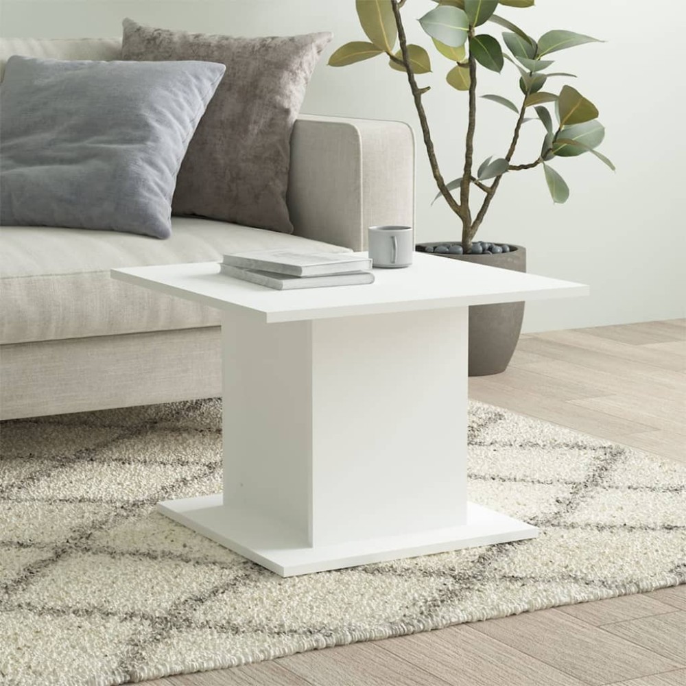 vidaXL Τραπεζάκι Σαλονιού Λευκό 55,5 x 55,5 x 40 εκ. από Επεξ. Ξύλο
