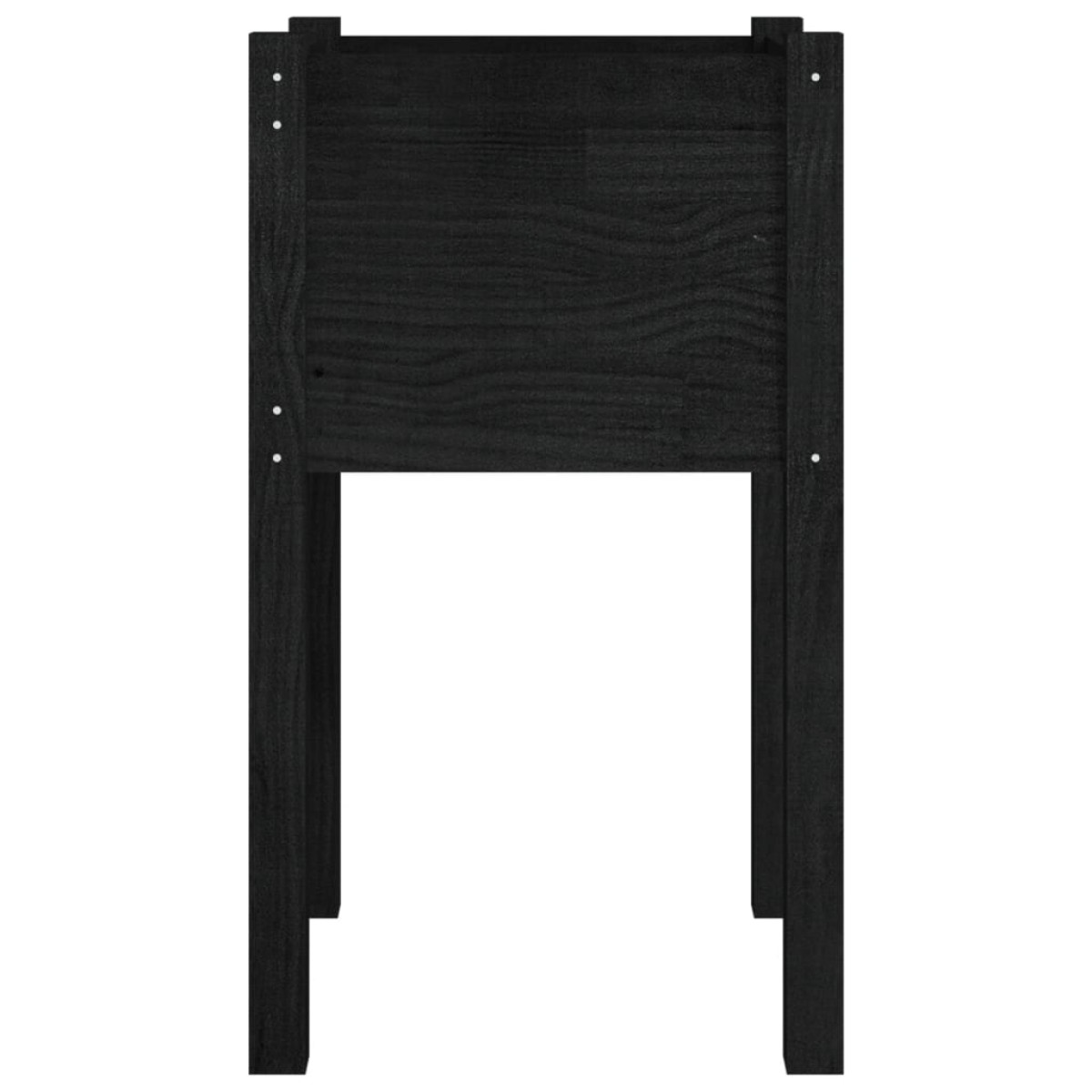 vidaXL Ζαρντινιέρες 2 τεμ. Μαύρες 40 x 40 x 70 εκ. Μασίφ Ξύλο Πεύκου