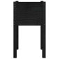 vidaXL Ζαρντινιέρες 2 τεμ. Μαύρες 40 x 40 x 70 εκ. Μασίφ Ξύλο Πεύκου