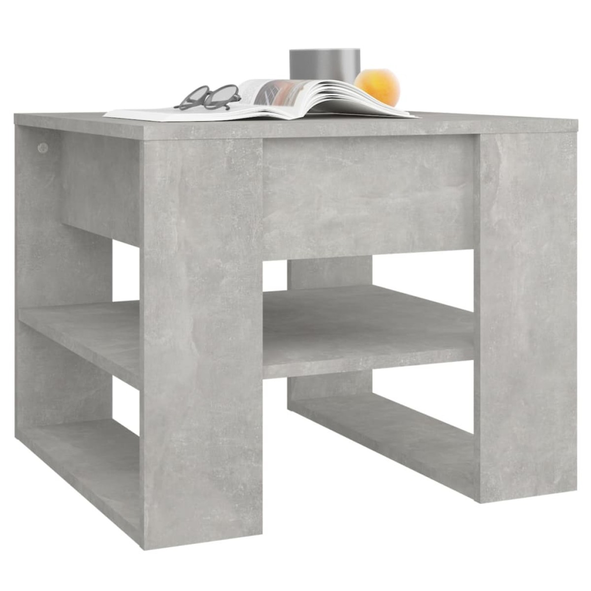 vidaXL Τραπεζάκι Σαλονιού Γκρι Σκυρ. 55,5x55x45 εκ. Επεξεργασμένο Ξύλο