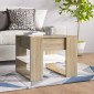 vidaXL Τραπεζάκι Σαλονιού Λευκό & Sonoma Δρυς 55,5x55x45εκ. Επεξ. Ξύλο