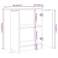vidaXL Ντουλάπι Γκρι Σκυροδέματος 60 x 30 x 70 εκ. Επεξεργασμένο Ξύλο