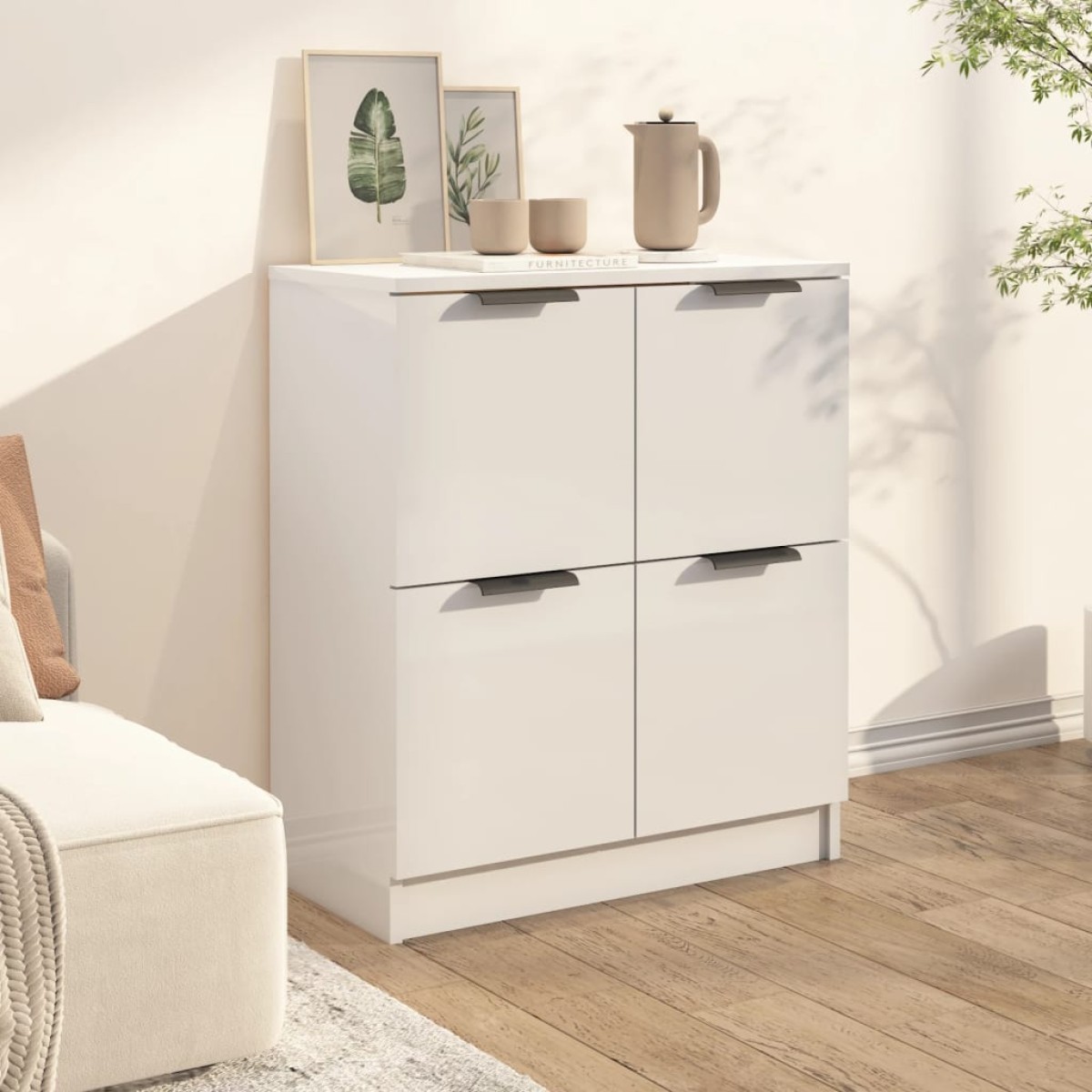 vidaXL Συρταριέρα Λευκή 60 x 30 x 70 εκ. από Επεξεργασμένο Ξύλο