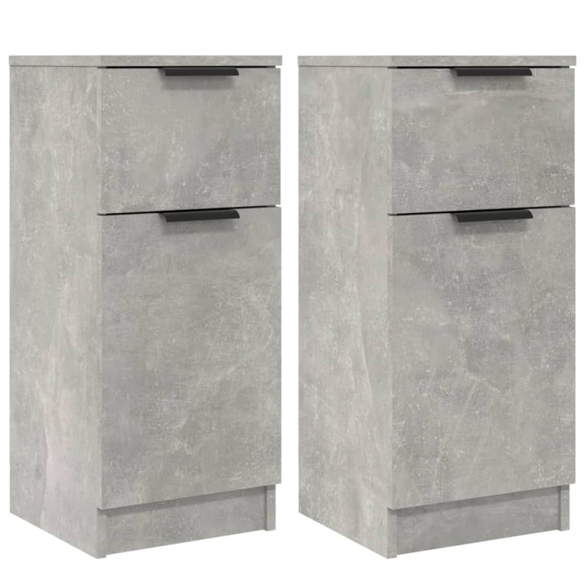 vidaXL Ντουλάπια 2 τεμ. Γκρι Σκυροδέματος 30x30x70 εκ. Επεξεργ. Ξύλο