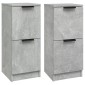 vidaXL Ντουλάπια 2 τεμ. Γκρι Σκυροδέματος 30x30x70 εκ. Επεξεργ. Ξύλο