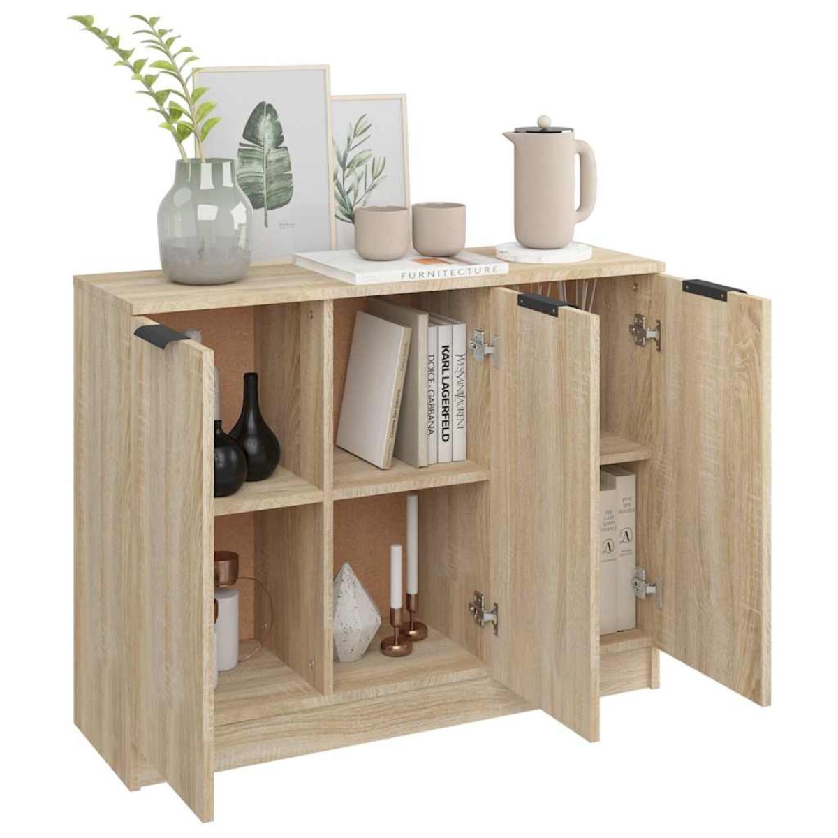 vidaXL Συρταριέρα Sonoma Δρυς 90,5x30x70 εκ. από Επεξεργασμένο Ξύλο