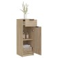 vidaXL Ντουλάπι Μπάνιου Sonoma Δρυς 32x34x90 εκ. Επεξεργασμένο Ξύλο