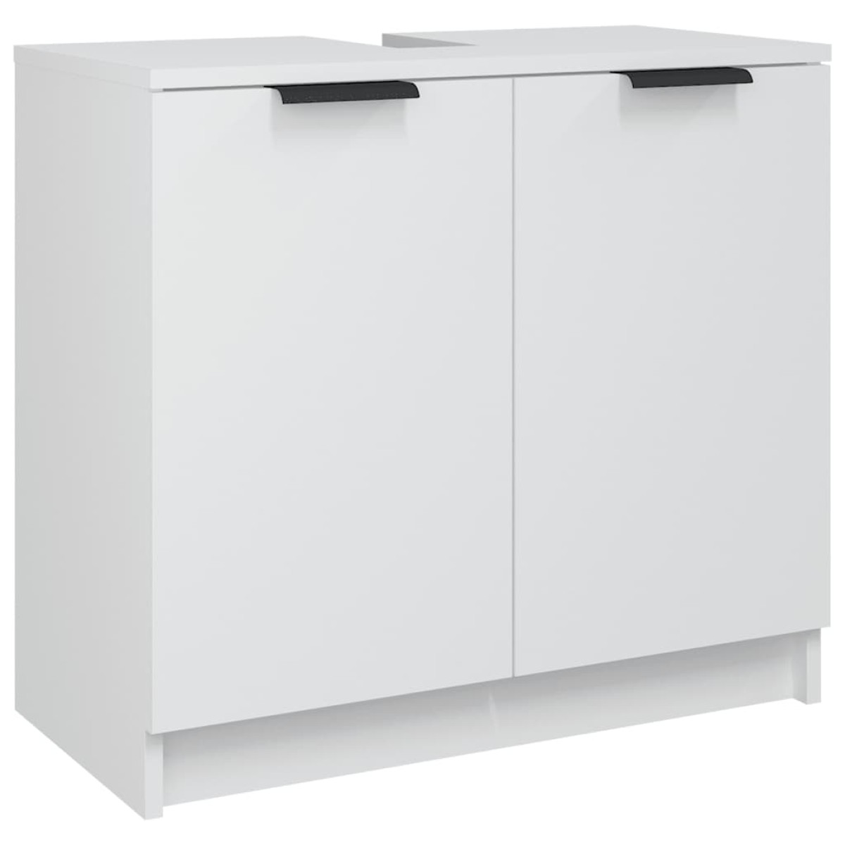 vidaXL Ντουλάπι Μπάνιου Λευκό 64,5 x 33,5 x 59 εκ. Επεξεργασμένο Ξύλο