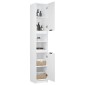 vidaXL Ντουλάπι Μπάνιου Λευκό 32 x 34 x 188,5 εκ. Επεξεργασμένο Ξύλο