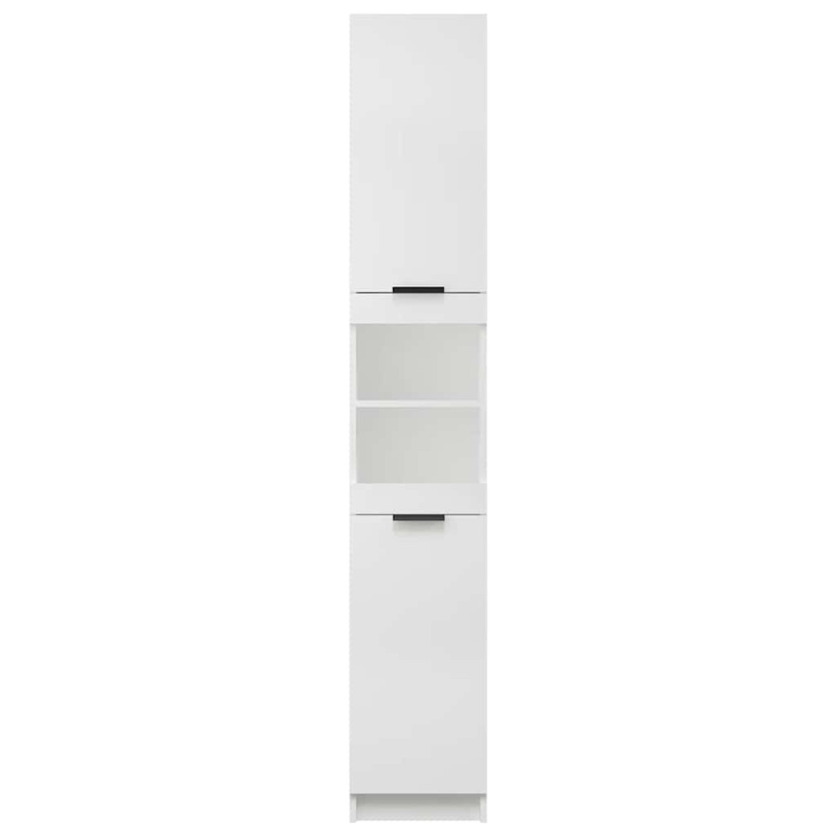 vidaXL Ντουλάπι Μπάνιου Λευκό 32 x 34 x 188,5 εκ. Επεξεργασμένο Ξύλο