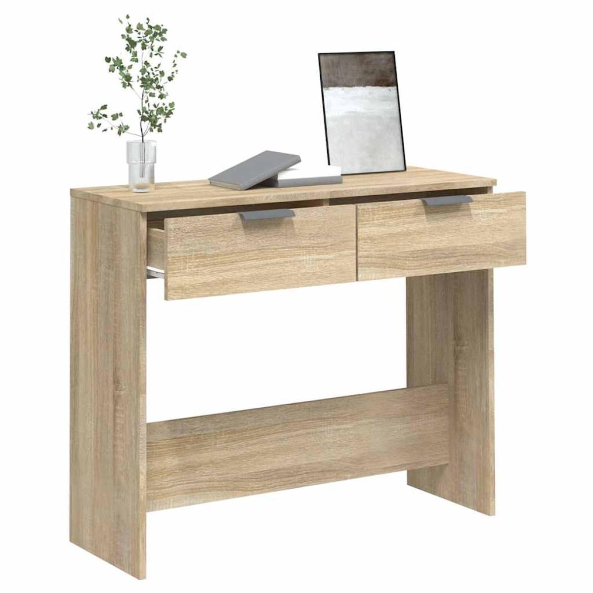 vidaXL Τραπέζι Κονσόλα Sonoma Δρυς 90x36x75 εκ. Επεξεργασμένο Ξύλο