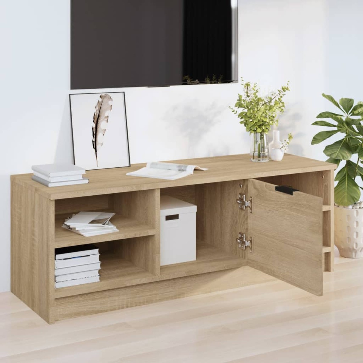 vidaXL Έπιπλο Τηλεόρασης Sonoma Δρυς 102x35,5x36,5εκ. Επεξεργ. Ξύλο