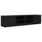 vidaXL Έπιπλα Τηλεόρασης 2 τεμ. Μαύρα 80 x 35 x 36,5 εκ. Επεξεργ. Ξύλο