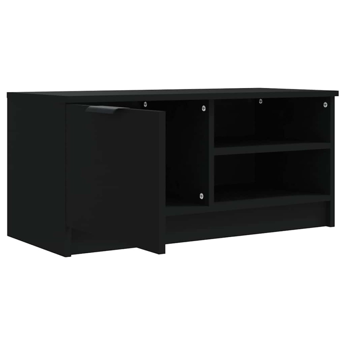vidaXL Έπιπλα Τηλεόρασης 2 τεμ. Μαύρα 80 x 35 x 36,5 εκ. Επεξεργ. Ξύλο