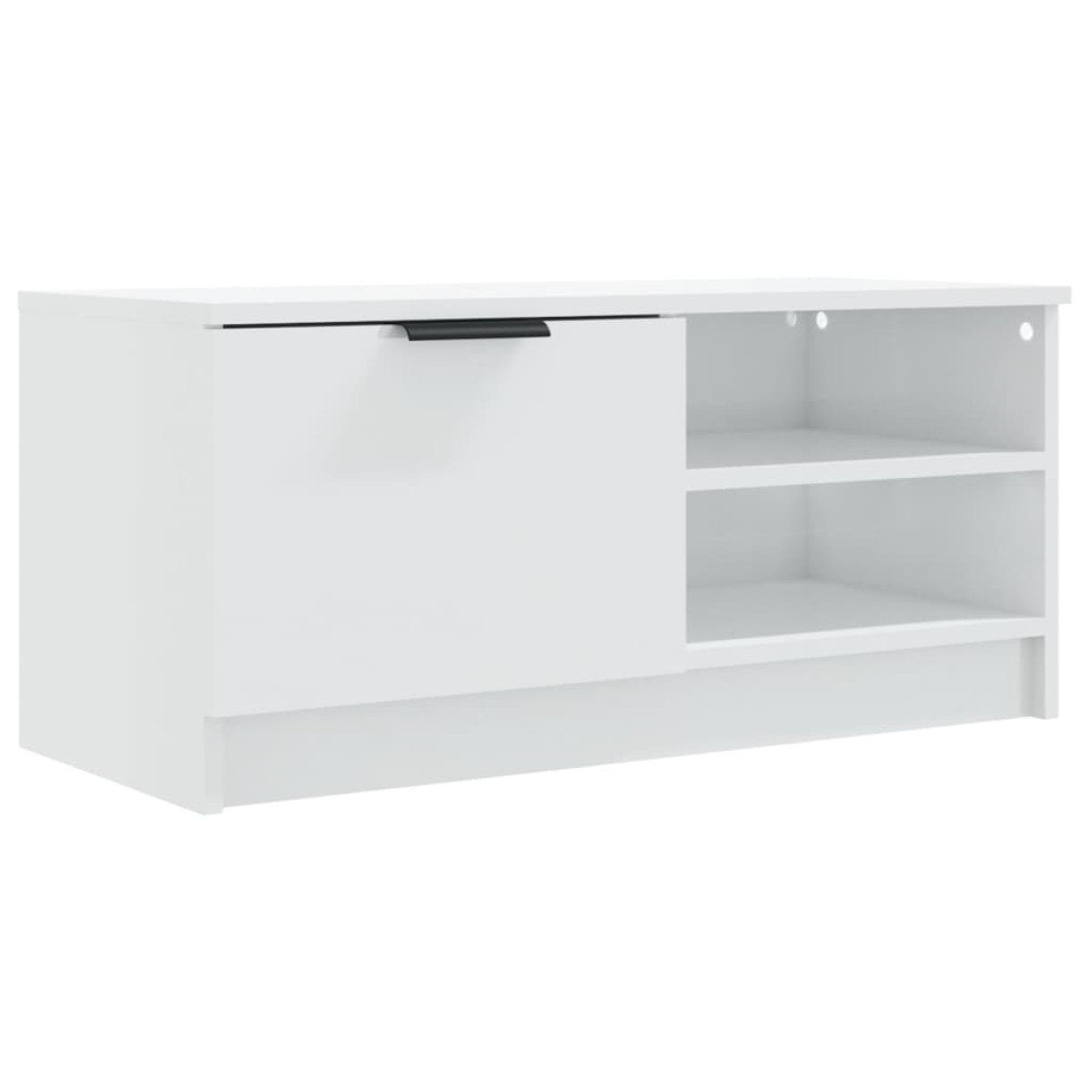 vidaXL Έπιπλα Τηλεόρασης 2 τεμ. Γυαλιστ. Λευκό80x35x36,5εκ. Επεξ. Ξύλο