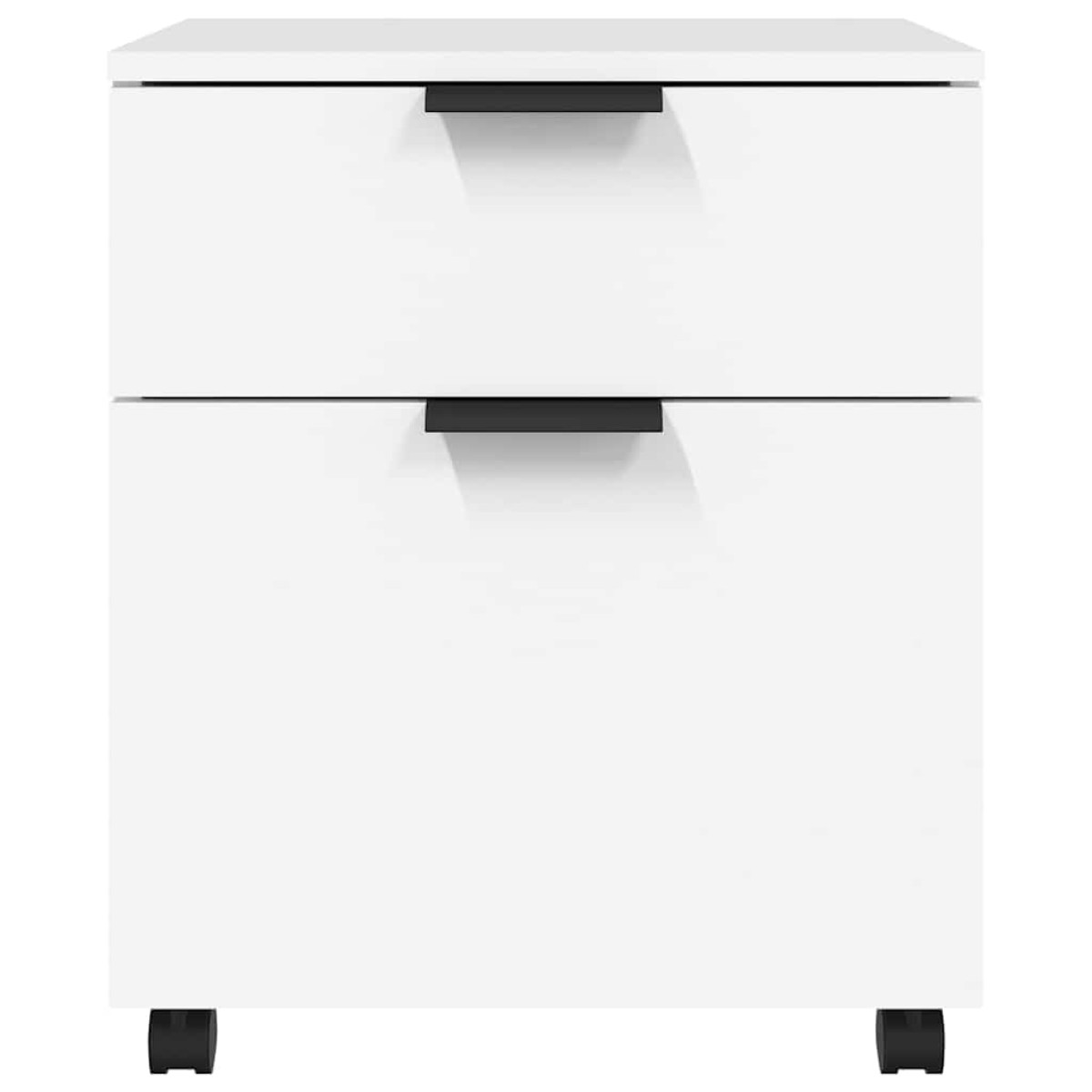 vidaXL Κινητό Ντουλάπι Αρχείων Λευκό 45 x 38 x 54 εκ. Επεξ. Ξύλο Ρόδες