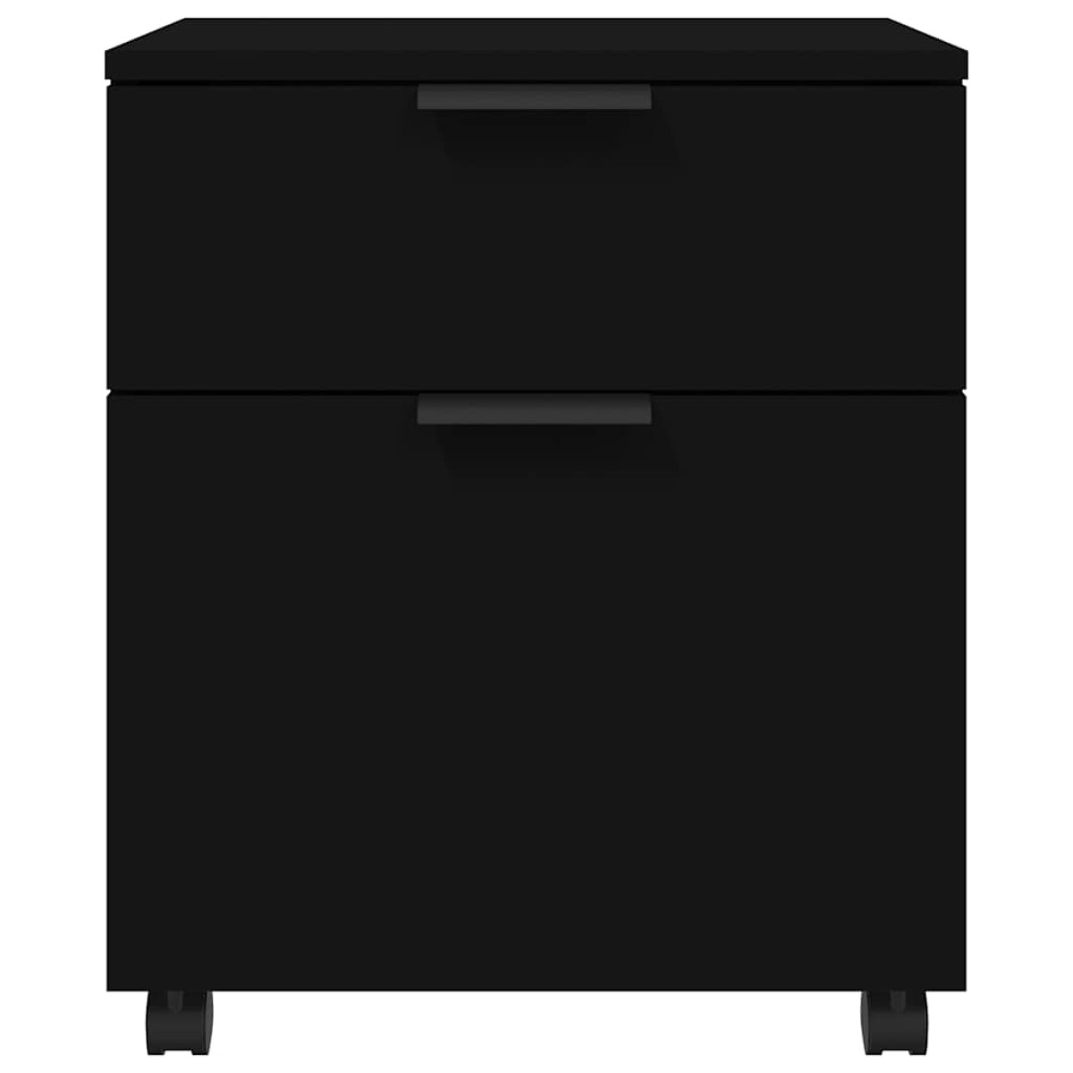 vidaXL Φορητό Ντουλάπι Αρχείων Μαύρο 45 x 38 x 54 εκ. Επεξεργ. Ξύλο