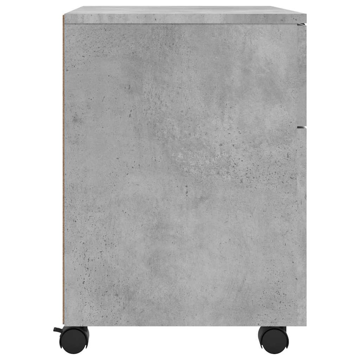 vidaXL Αρχειοθήκη Φορητή Γκρι Σκυρ. 45x38x54 εκ. Επεξ. Ξύλο με Ρόδες