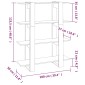 vidaXL Βιβλιοθήκη/Διαχωριστικό Χώρου Μαύρο 100 x 30 x 123,5 εκ.