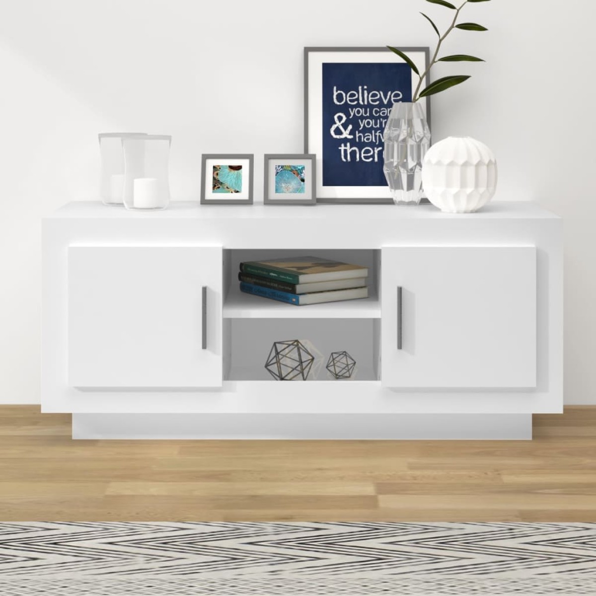 vidaXL Έπιπλο Τηλεόρασης Λευκό 102x35x45 εκ. από Επεξεργασμένο Ξύλο