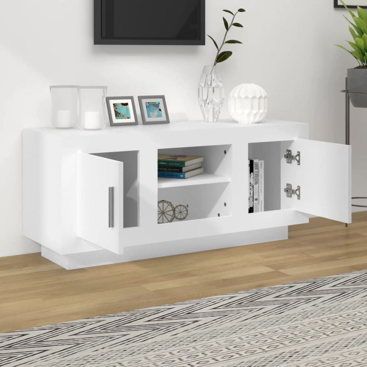 vidaXL Έπιπλο Τηλεόρασης Λευκό 102x35x45 εκ. από Επεξεργασμένο Ξύλο